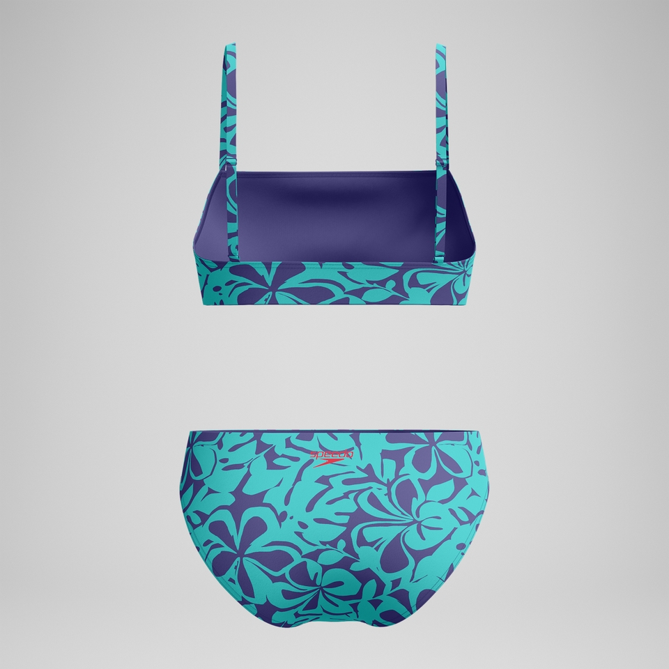 Women's Printed Adjustable Thinstrap Two Piece Blue/Purple