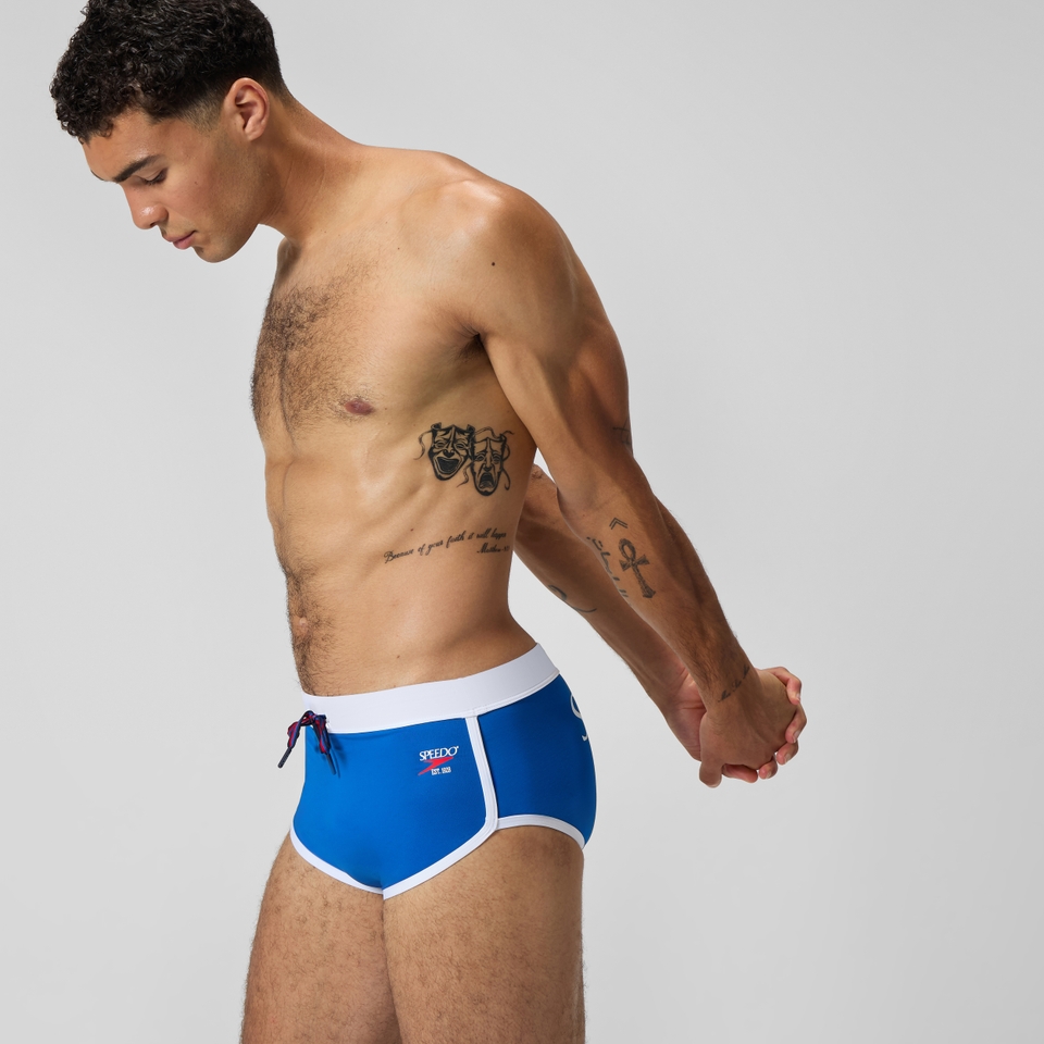 Men's Jetstream Retro Logo Brief Blue