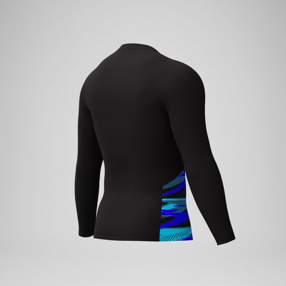 Men's Endurance+ Splice Rash Top Black/Blue