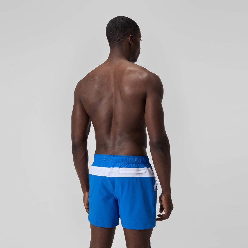 Men's Jetstream 16'' Striped Colourblock Swim Shorts Blue/White