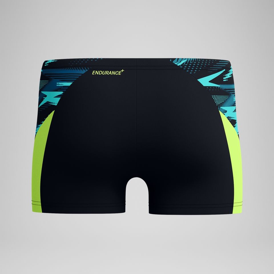 Endurance+ Max Splice-Aquashorts Schwarz/Gelb für Herren