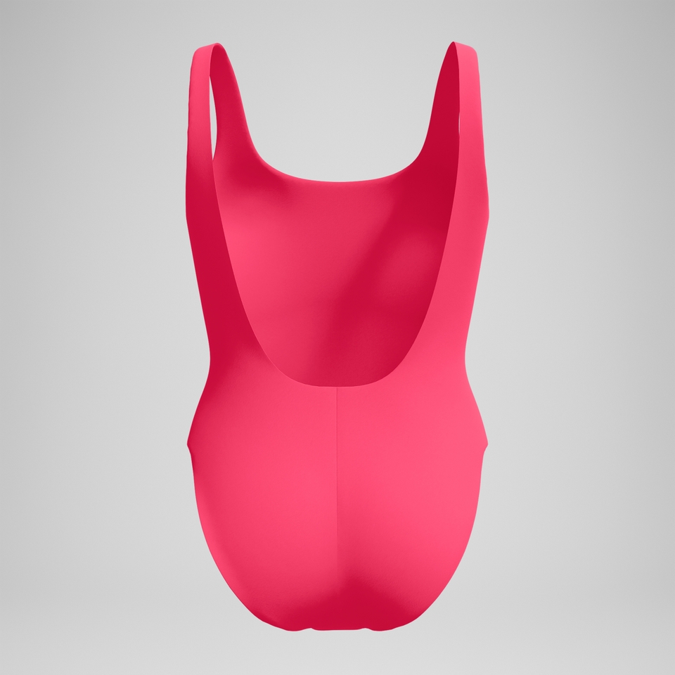 Women's Logo Deep U-Back Swimsuit Pink