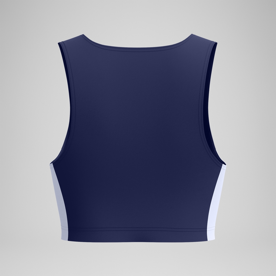 Women's Jetstream Colorblock Crop Top Navy/White