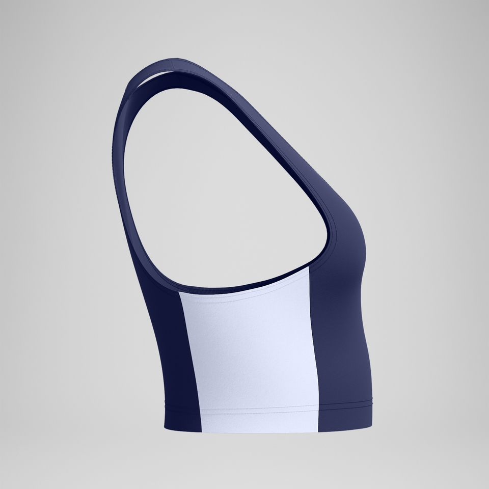 Women's Jetstream Colorblock Crop Top Navy/White