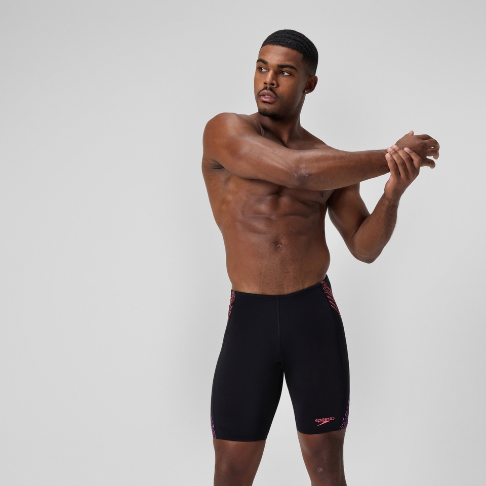 Tech Panel Schwimmhose Schwarz/Koralle für Herren