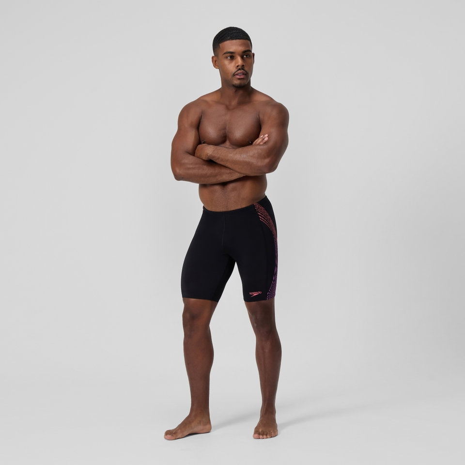 Tech Panel Schwimmhose Schwarz/Koralle für Herren