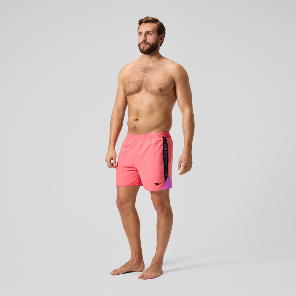 HyperBoom Splice-Badeshorts 40 cm Koralle/Schwarz für Herren