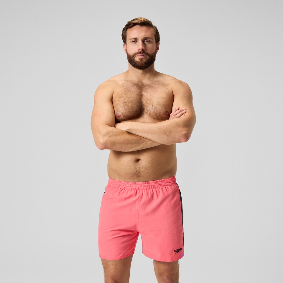 HyperBoom Splice-Badeshorts 40 cm Koralle/Schwarz für Herren
