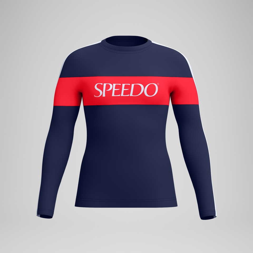 Women's Jetstream Long Sleeve Colorblock Rashguard Navy