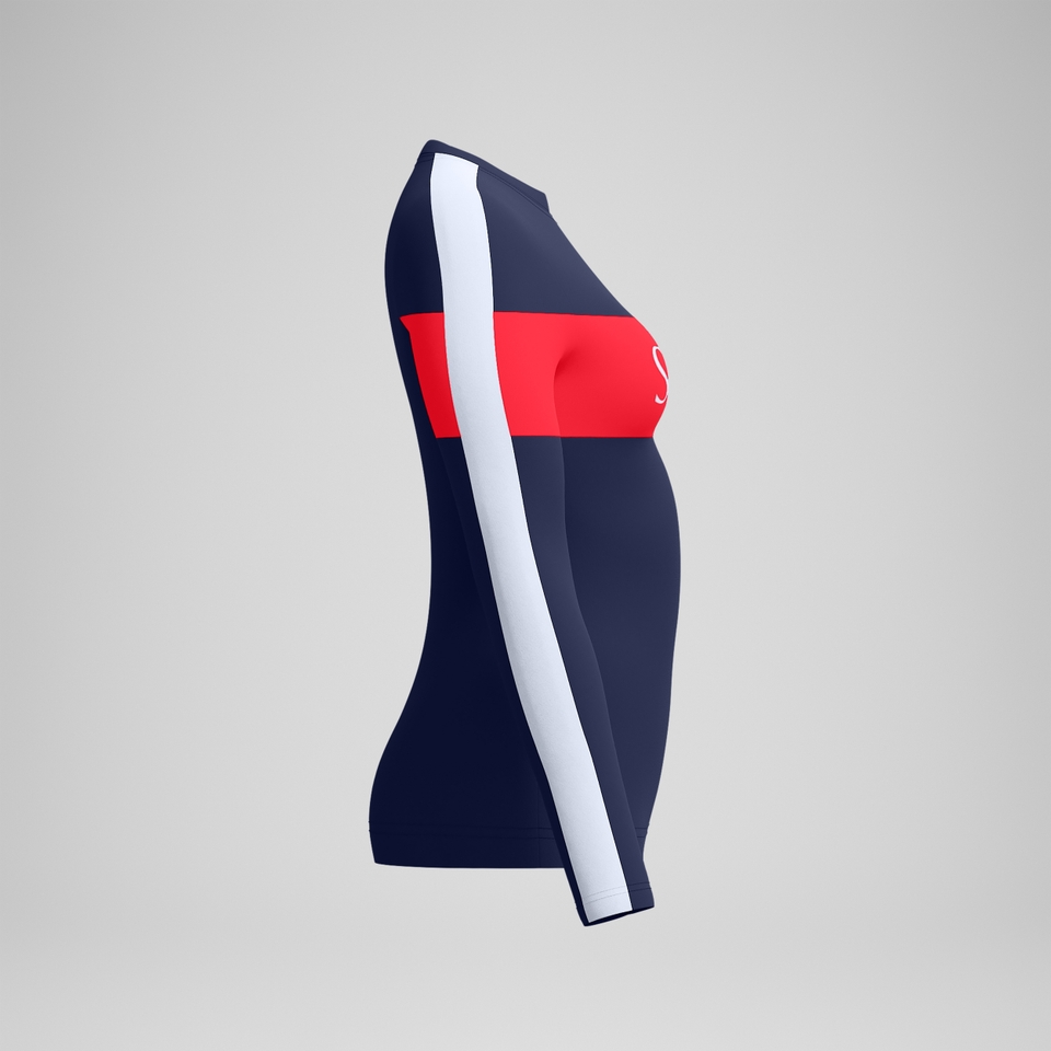Women's Jetstream Long Sleeve Colorblock Rashguard Navy