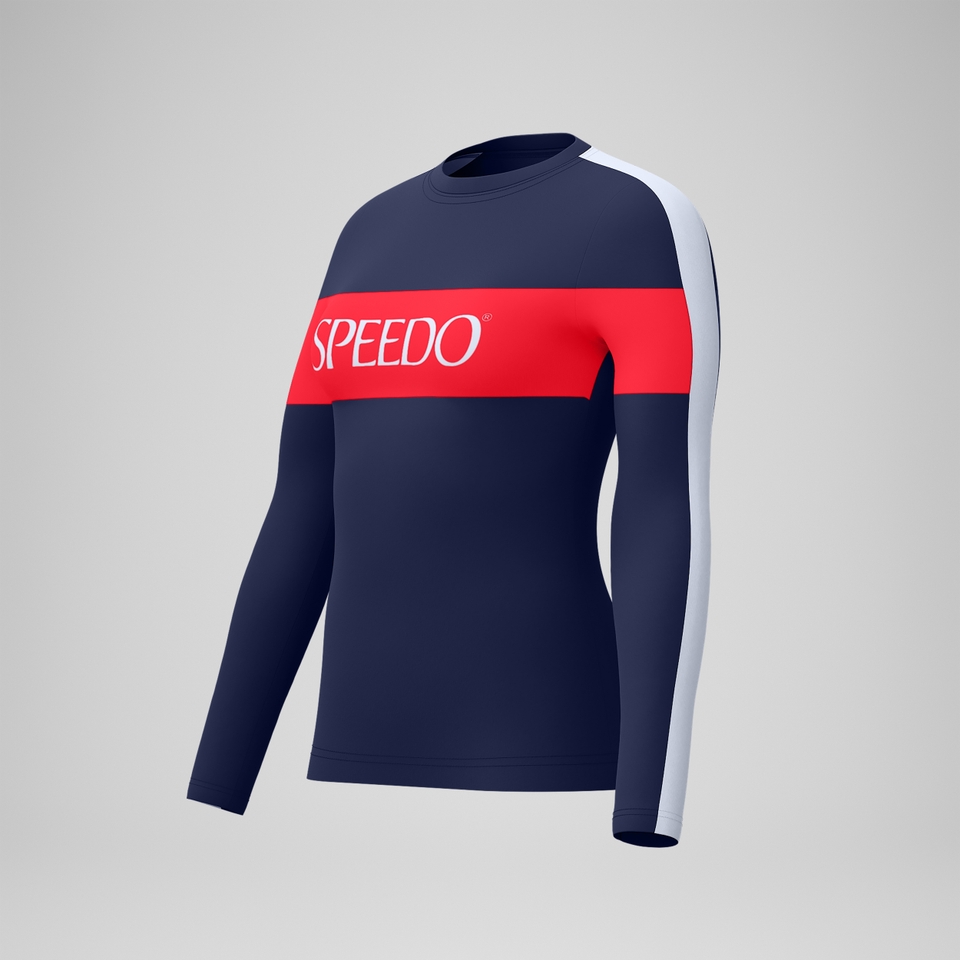 Women's Jetstream Long Sleeve Colorblock Rashguard Navy