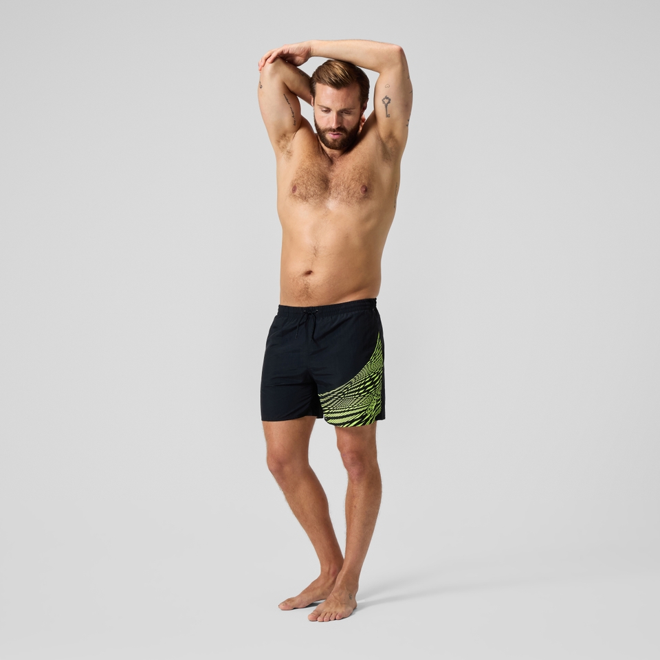 Men's HyperBoom Splice 16'' Swim Shorts Black/Yellow