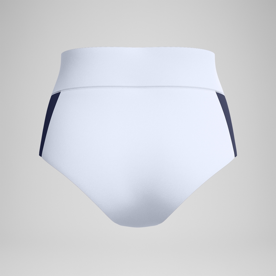 Women's Jetstream Colourblock Banded Boyleg Bikini Bottom White/Navy