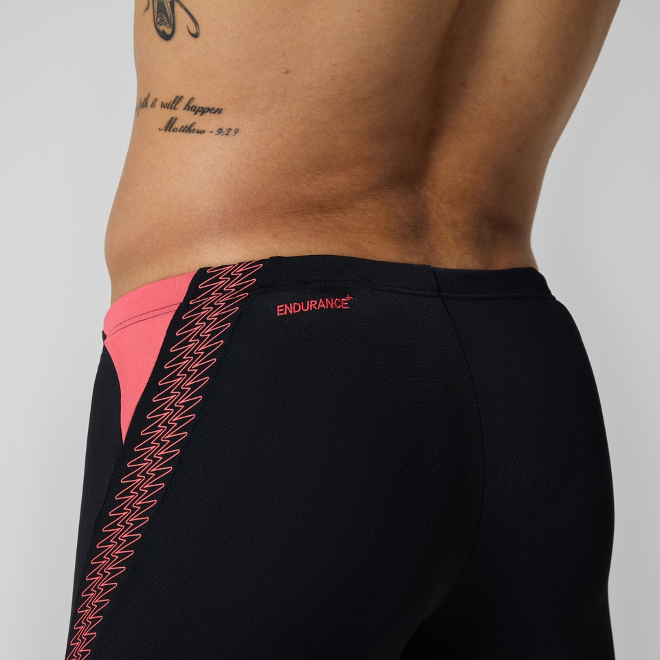 HyperBoom Splice-Schwimmhose Schwarz/Koralle für Herren