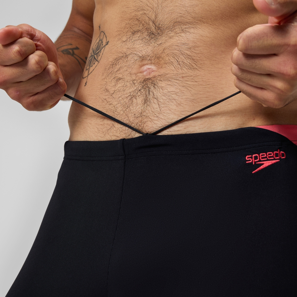 HyperBoom Splice-Schwimmhose Schwarz/Koralle für Herren