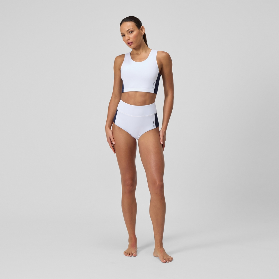Women's Jetstream Colourblock Crop Top White/Navy