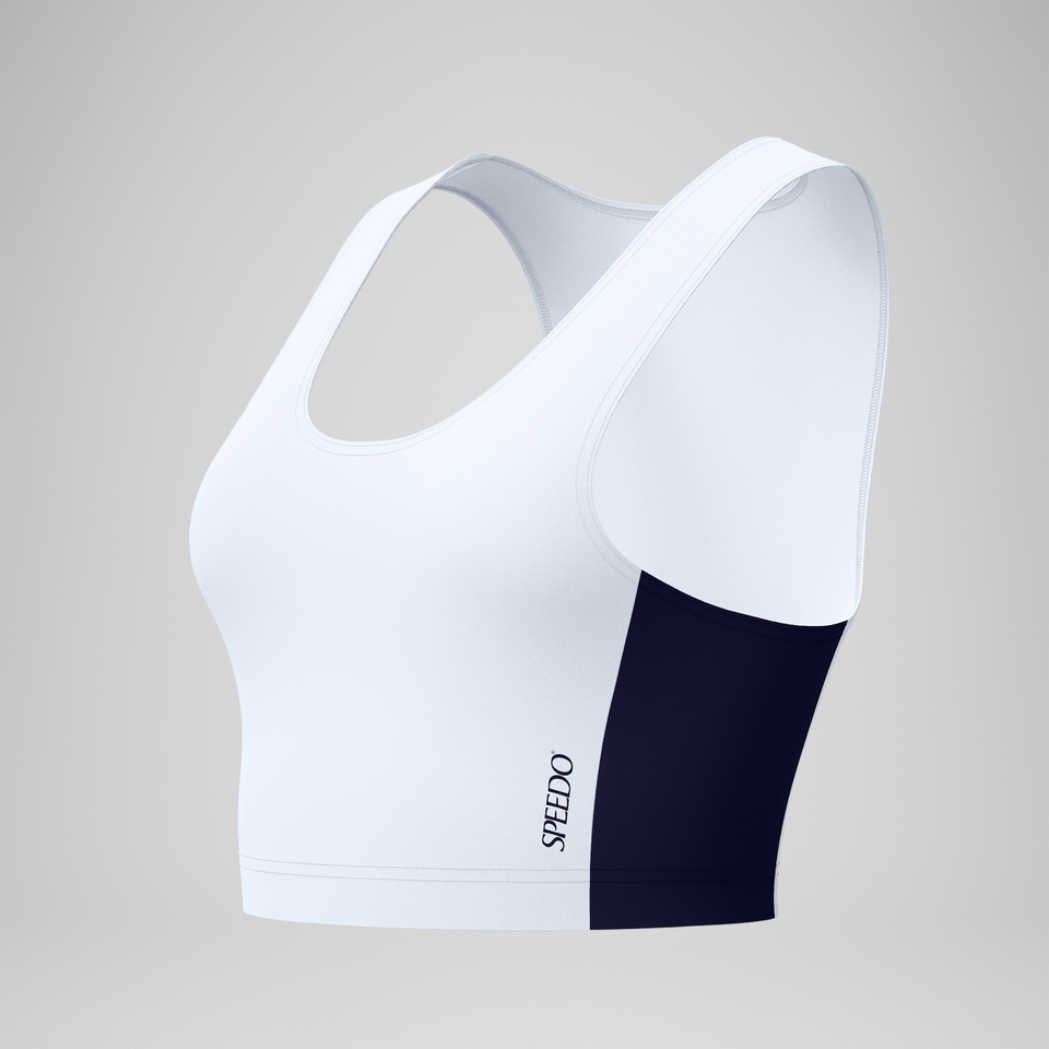 Women's Jetstream Colourblock Crop Top White/Navy