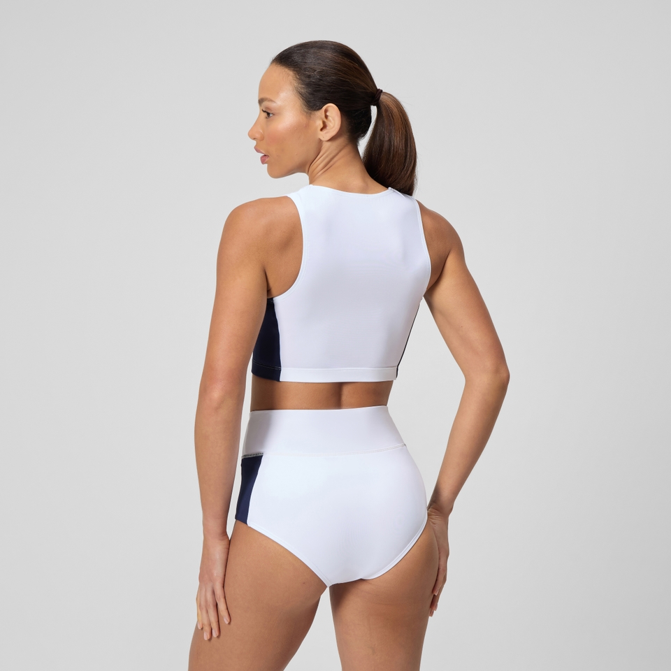 Women's Jetstream Colourblock Crop Top White/Navy