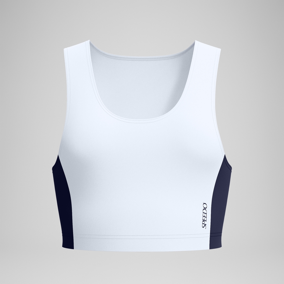 Women's Jetstream Colourblock Crop Top White/Navy