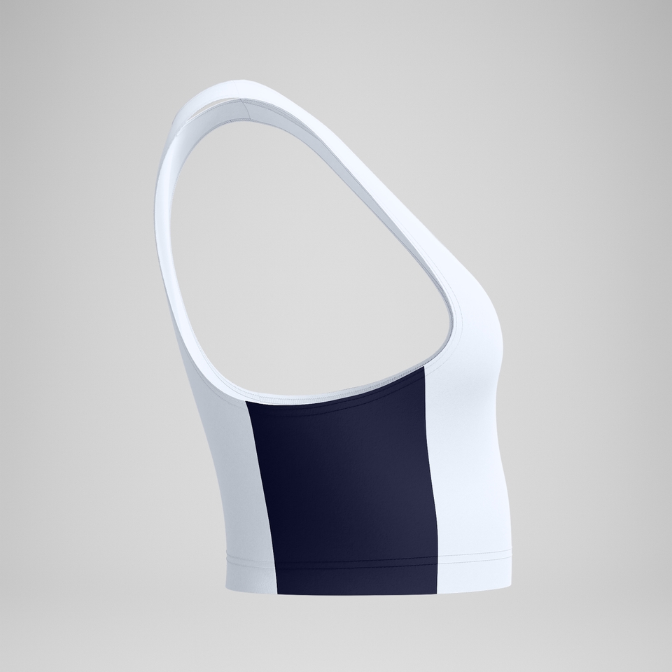 Women's Jetstream Colourblock Crop Top White/Navy