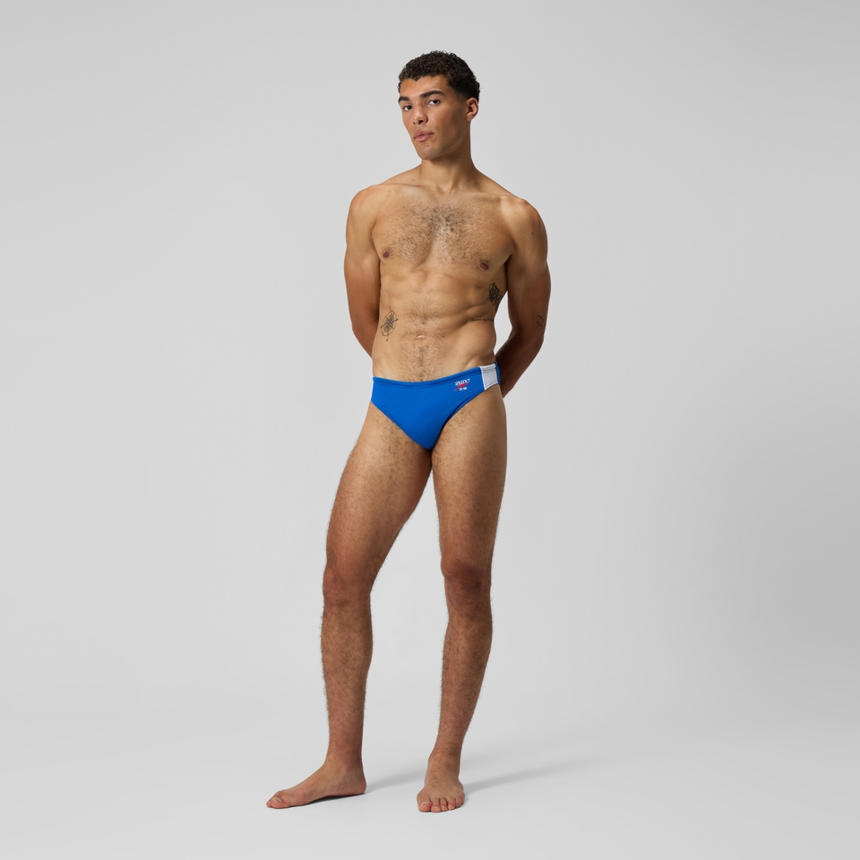 Men's Jetstream Retro Colorblock Brief Blue