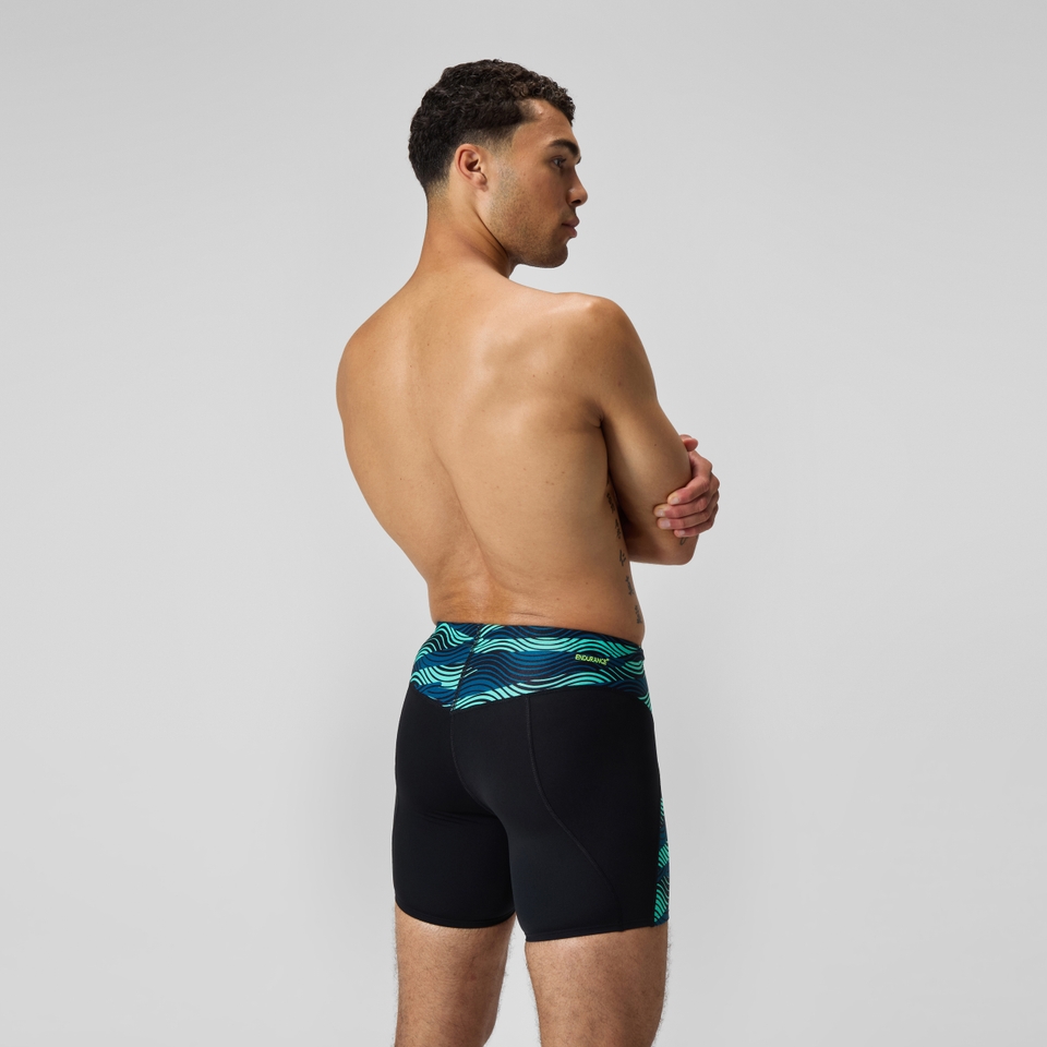 Men's Endurance+ Max Splice Mid Jammer Black/Turquoise