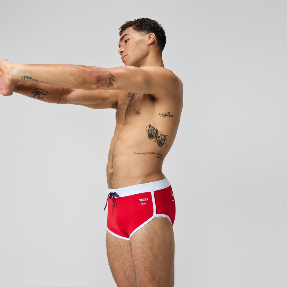Men's Jetstream 3.5'' Logo Brief Red/White