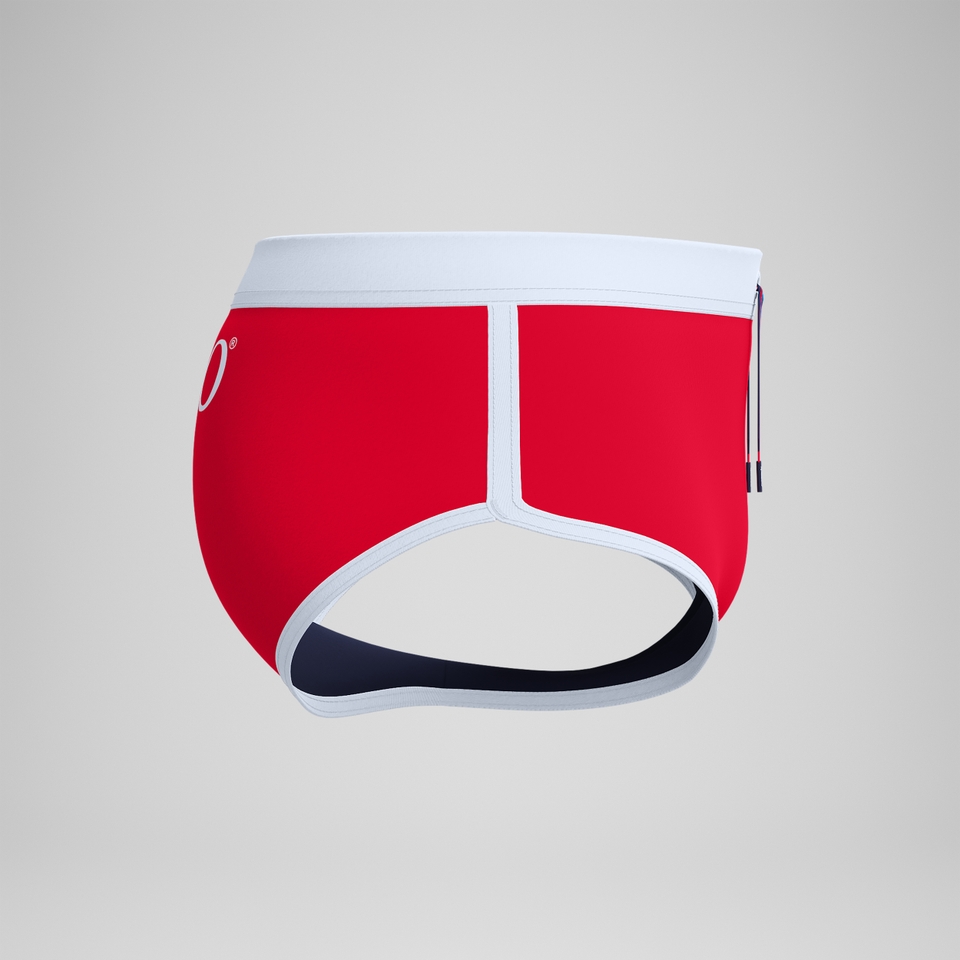 Men's Jetstream 3.5'' Logo Brief Red/White
