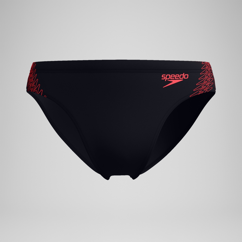 HyperBoom Splice-Badehose Schwarz/Koralle für Herren