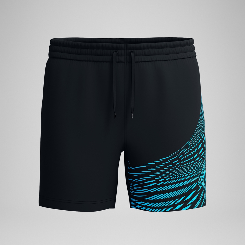 Men's Medley Logo 16" Swim Trunks Black/Blue