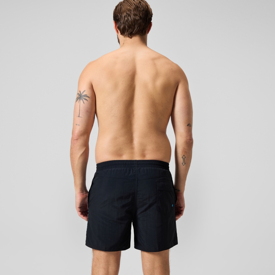 Men's Medley Logo 16" Swim Trunks Black/Blue