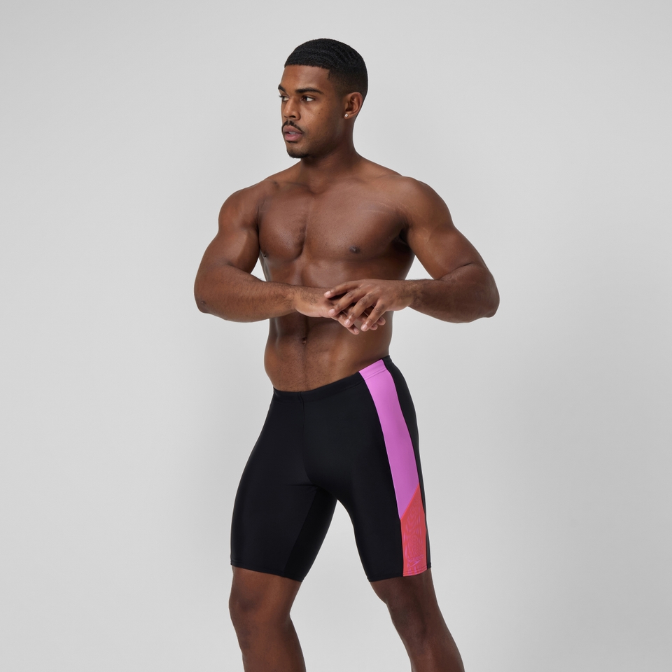 Dive Schwimmhose Schwarz/Koralle für Herren