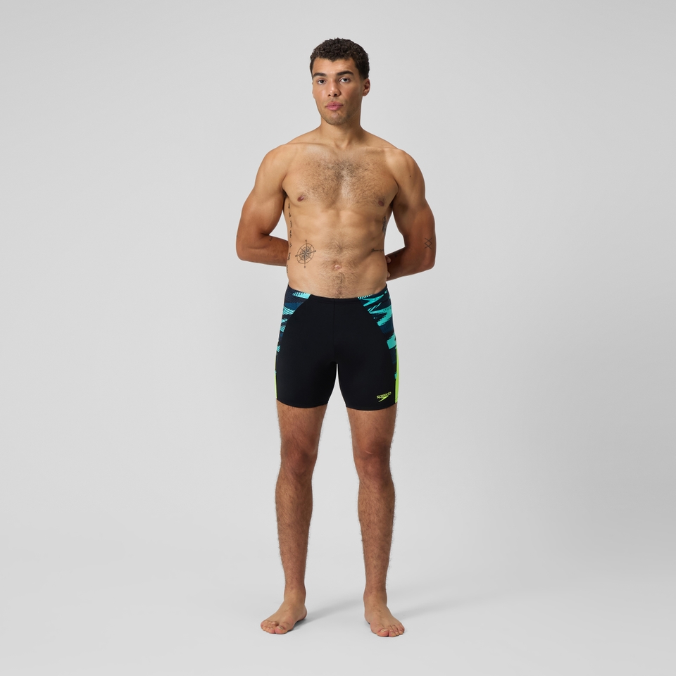 Endurance+ Max Splice-Schwimmhose Schwarz/Gelb für Herren