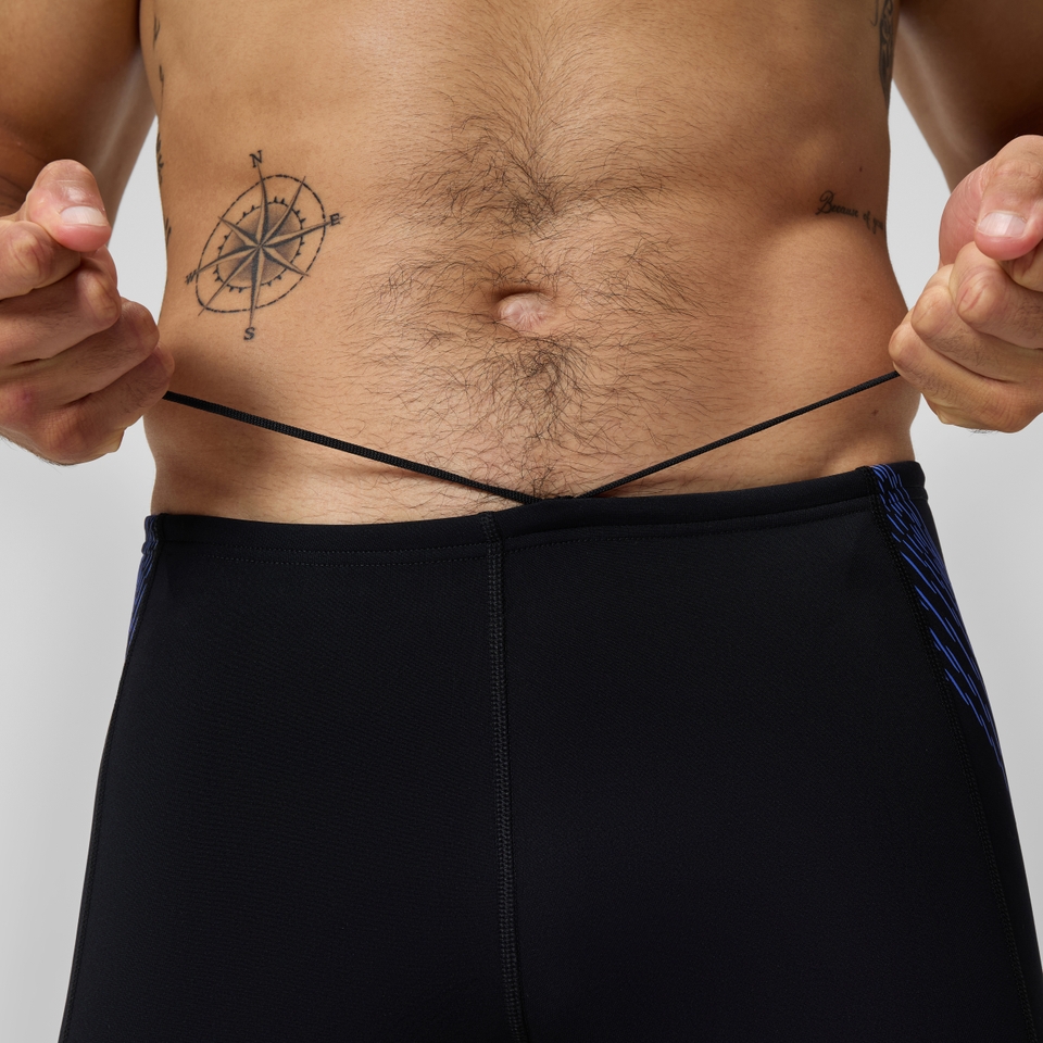Tech Panel Schwimmhose Schwarz/Blau für Herren