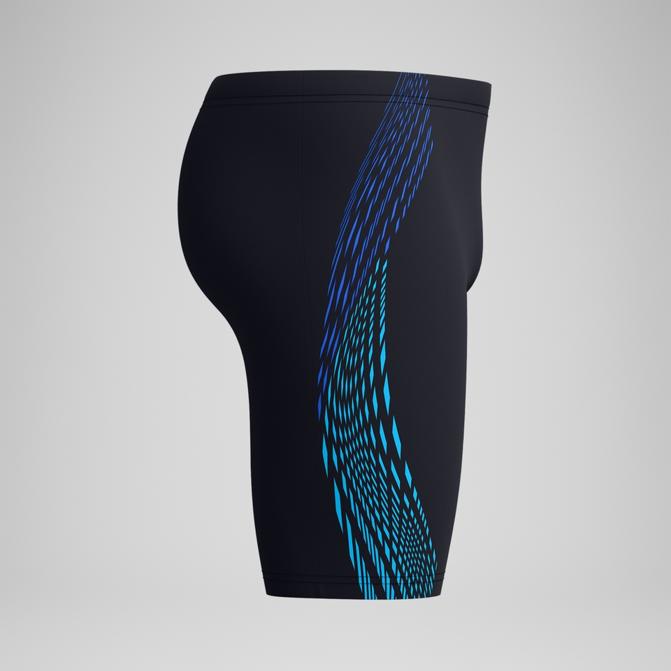 Tech Panel Schwimmhose Schwarz/Blau für Herren
