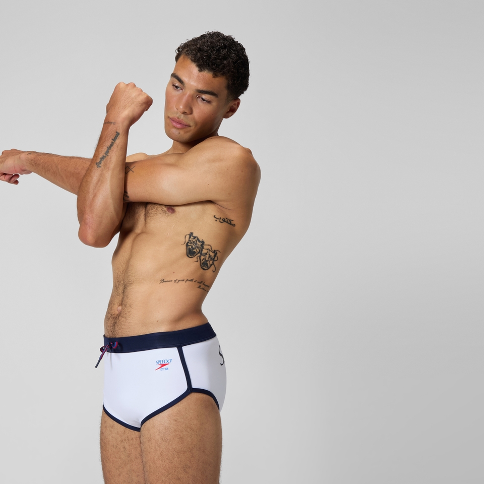 Men's Jetstream Retro Logo Brief White