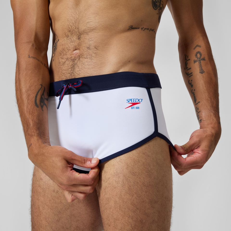 Men's Jetstream Retro Logo Brief White