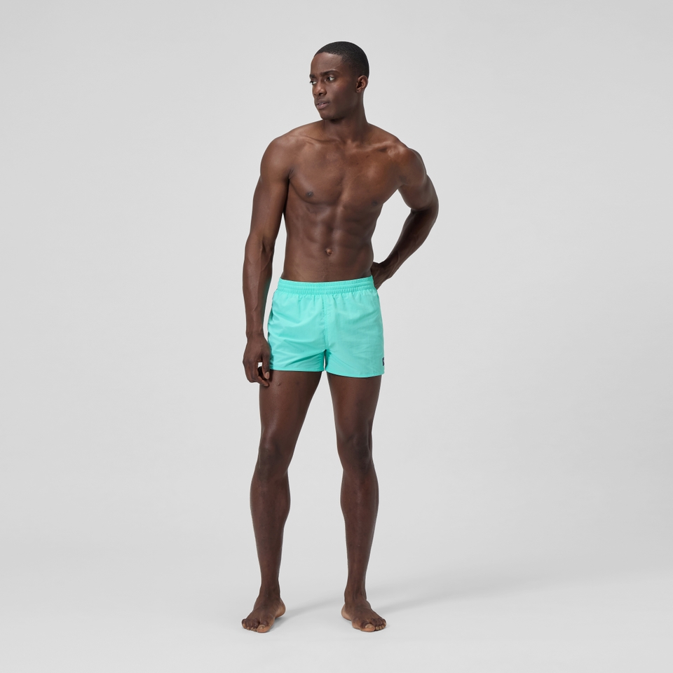 Men's Solid 13'' Retro Swim Shorts Turquoise