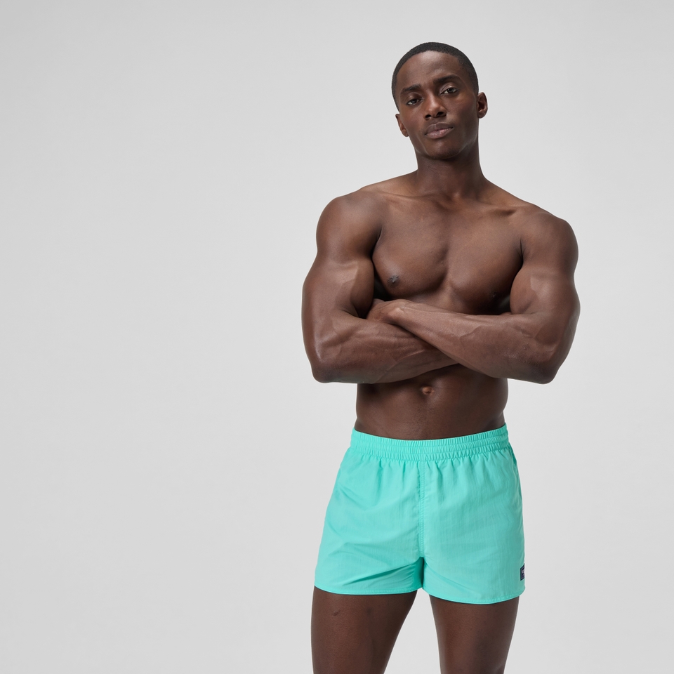 Men's Solid 13'' Retro Swim Shorts Turquoise