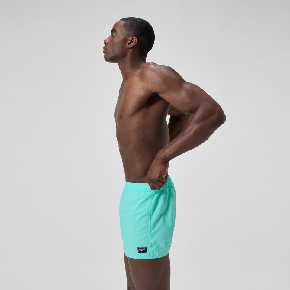 Men's Solid 13'' Retro Swim Shorts Turquoise