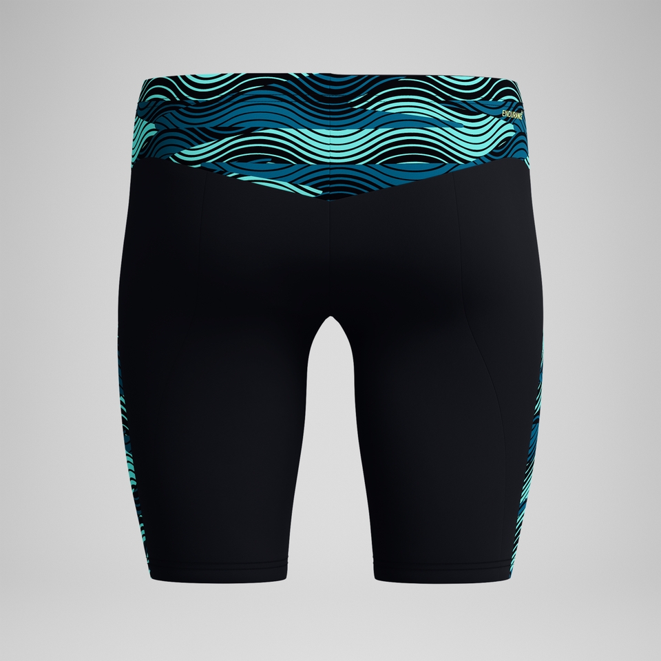 Endurance+ Max Kompressions-Schwimmhose Schwarz/Türkis für Herren