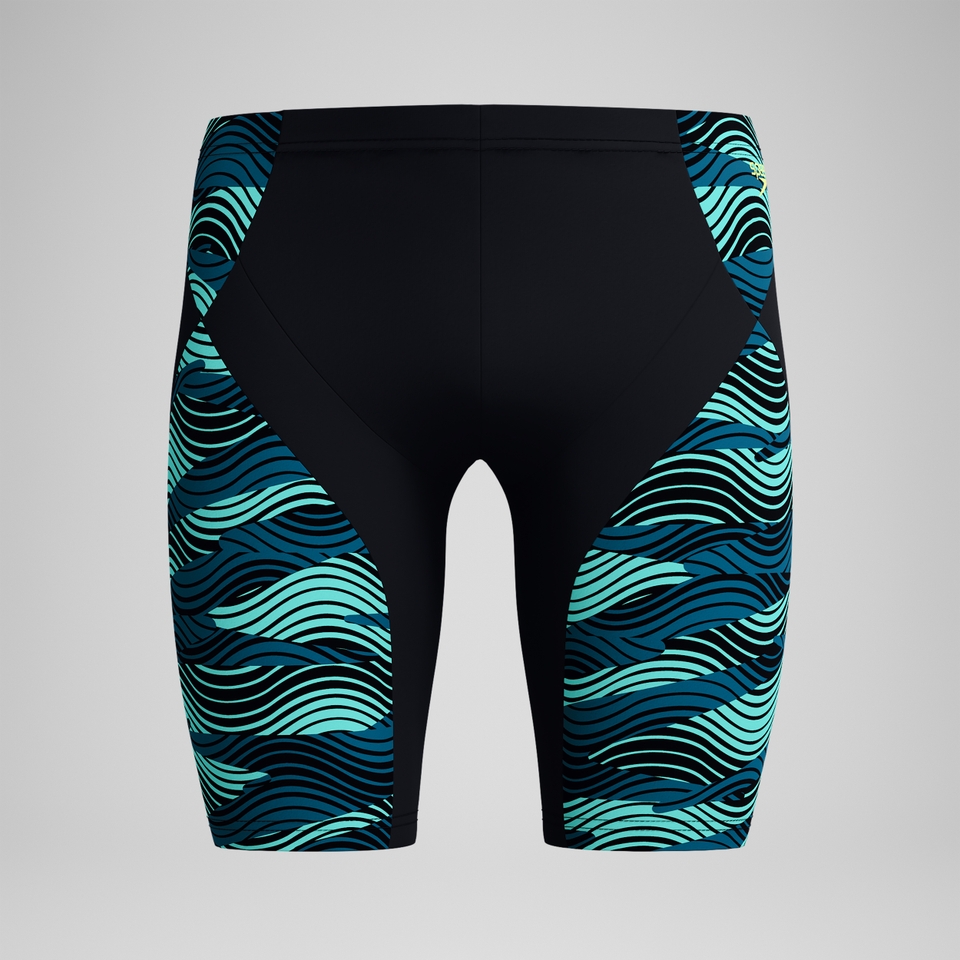 Endurance+ Max Kompressions-Schwimmhose Schwarz/Türkis für Herren