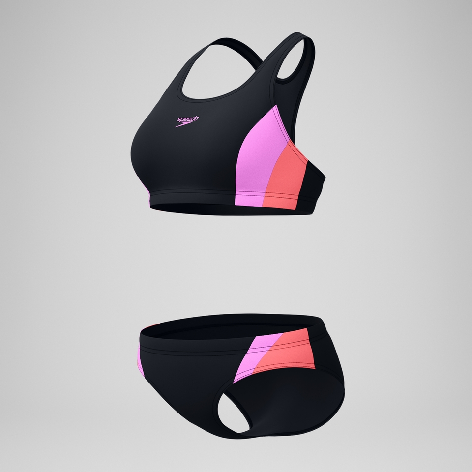 Bikini Femme bicolore Splice 2.0 noir/rose