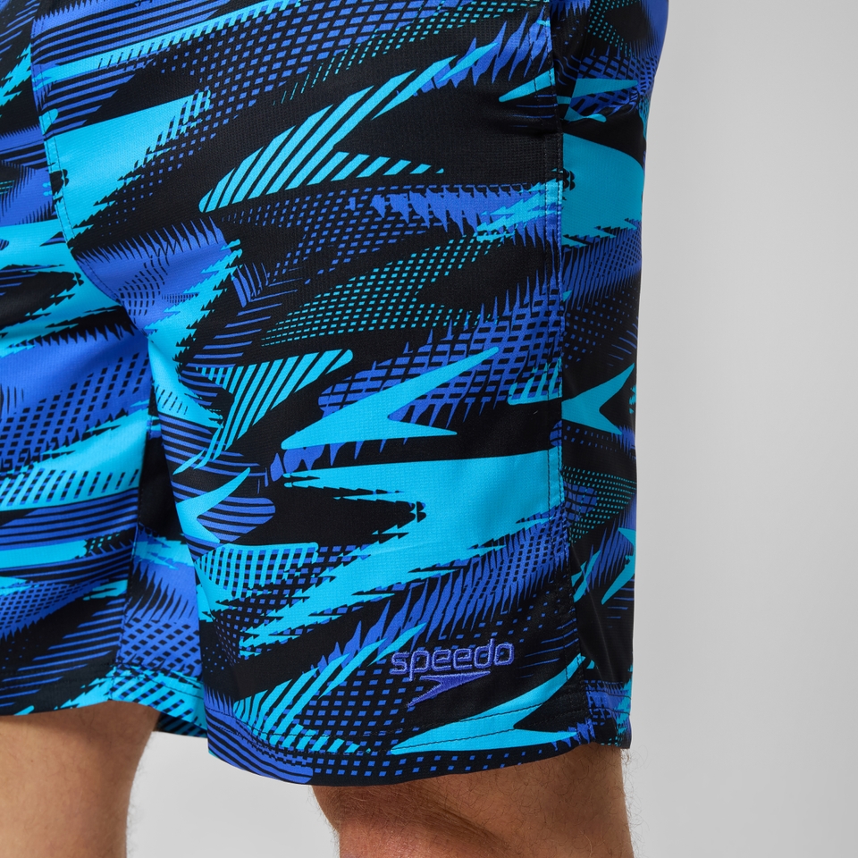 Xpress Lite Allover-Badeshorts 45 cm Blau für Herren