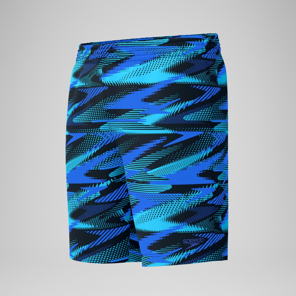 Xpress Lite Allover-Badeshorts 45 cm Blau für Herren