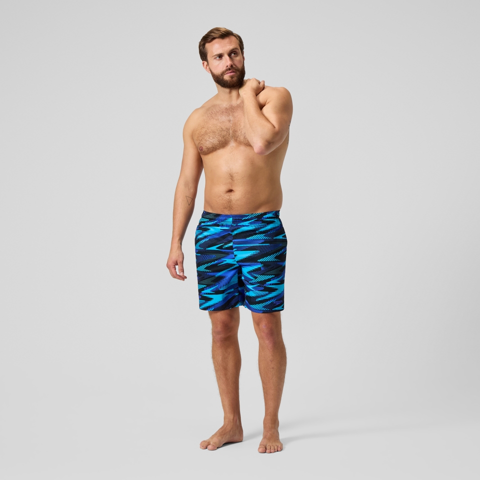 Xpress Lite Allover-Badeshorts 45 cm Blau für Herren