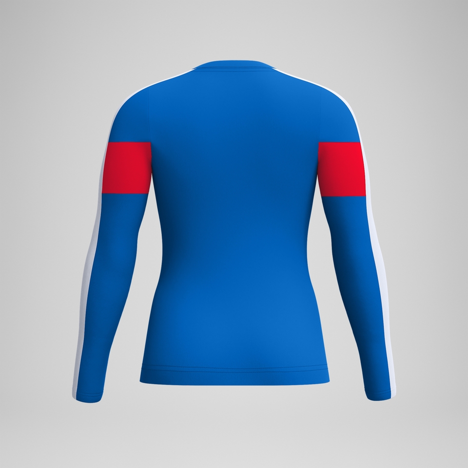 Women's Jetstream Long Sleeeve Colorblock Rashguard Blue