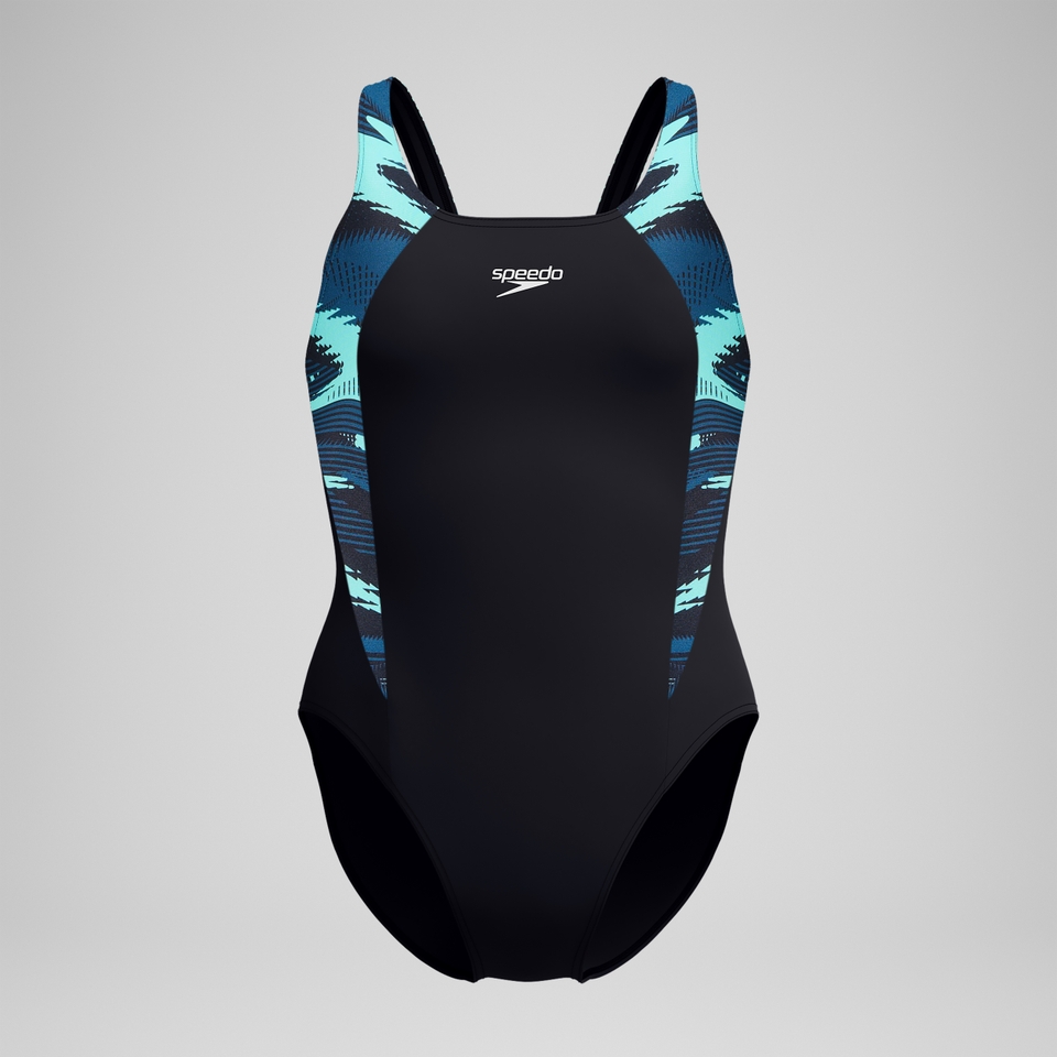 Women's HyberBoom Splice Muscleback Swimsuit DarkTeal/Green