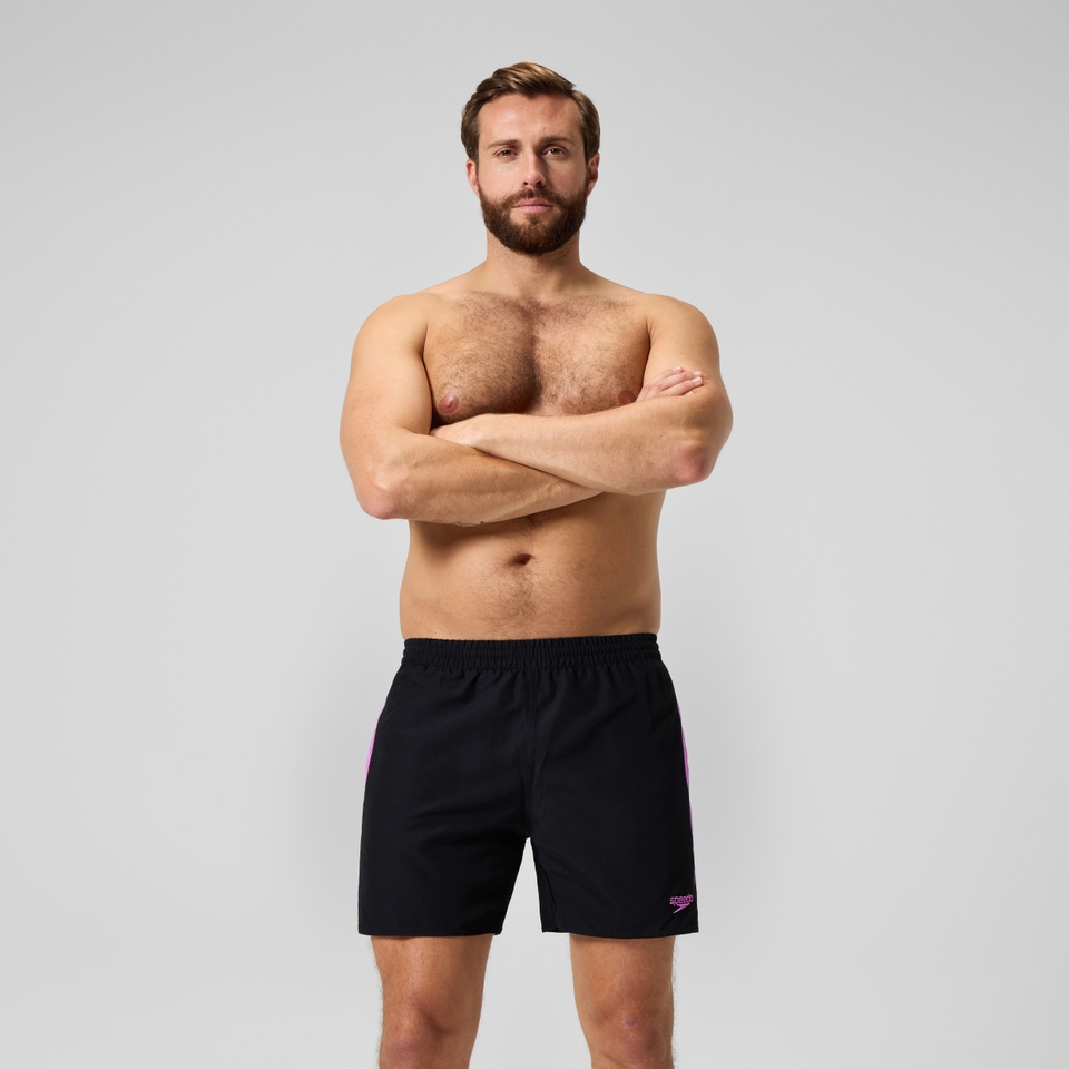HyperBoom Splice-Badeshorts 40 cm Schwarz/Pink für Herren
