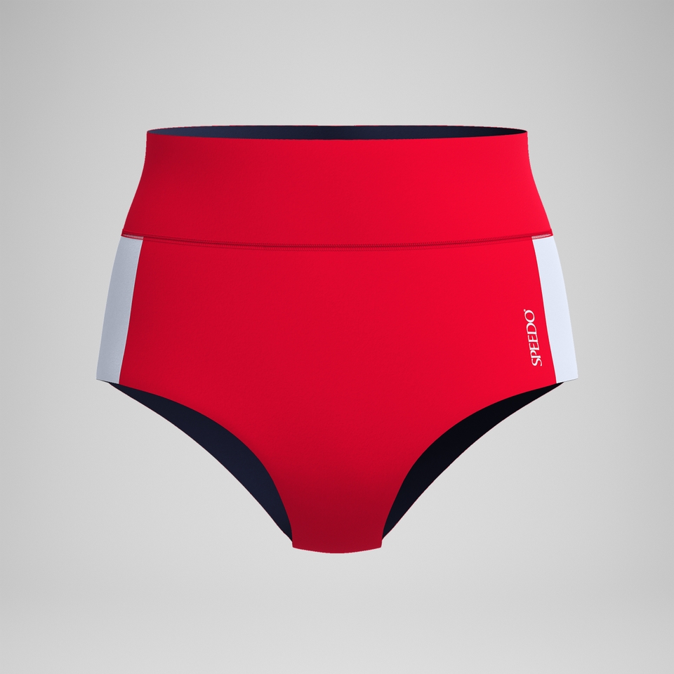 Women's Jetstream Colorblock Banded Boyleg Bottom Red/White